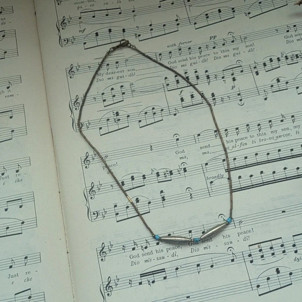 Elegant Blue and Silver Necklace - Picture 12 of 12